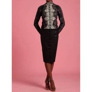 NEW IN EARNEST lace cardy top in black forest